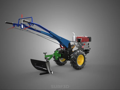 POTATO MIDDLE BUSTER FURROWER PLOW PLOUGH TRACTOR POWER TILLER 3D Model