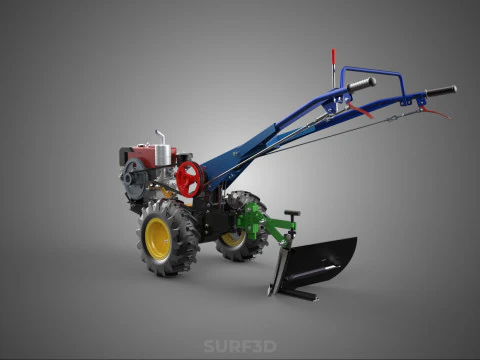 POTATO MIDDLE BUSTER FURROWER PLOW PLOUGH TRACTOR POWER TILLER 3D Model
