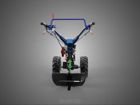 POTATO MIDDLE BUSTER FURROWER PLOW PLOUGH TRACTOR POWER TILLER 3D Model