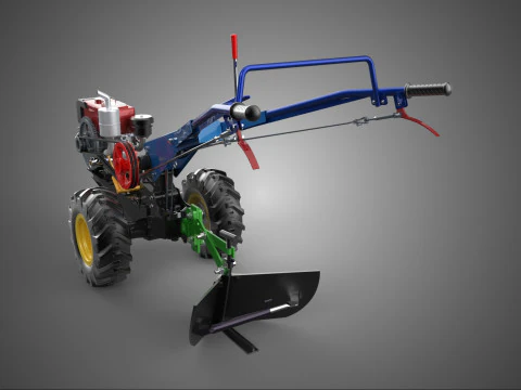 POTATO MIDDLE BUSTER FURROWER PLOW PLOUGH TRACTOR POWER TILLER 3D Model