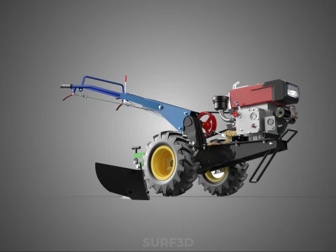 POTATO MIDDLE BUSTER FURROWER PLOW PLOUGH TRACTOR POWER TILLER 3D Model