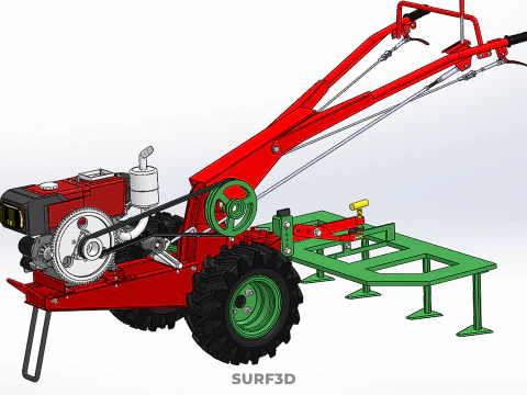 TEETH TINE TOOTH PLOW PLOUGH RAKE HARROW CULTIVATOR HAND TRACTOR 3D Model