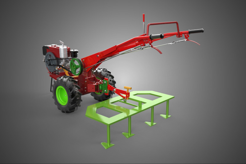 Wertykulator Pług Zgrabiarka CIĄGNIK ROTOTILLER Sadzarka OGR&Oacute;D Model 3D .c4d .max .obj .3ds .fbx .stl .blend 