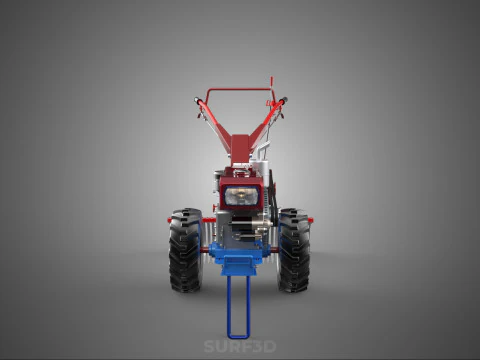 LANDSCAPE RAKE RAKES HARROW ARC IMPLEMENT MOTOBLOCK TRACTOR HAND 3D Model