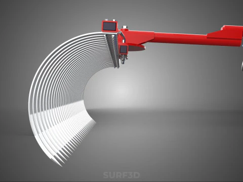 LANDSCAPE RAKE RAKES HARROW ARC IMPLEMENT MOTOBLOCK TRACTOR HAND 3D Model