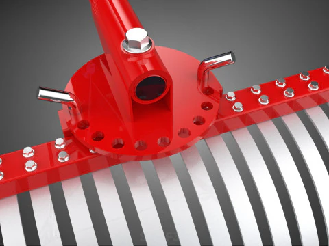 LANDSCAPE RAKE RAKES HARROW ARC IMPLEMENT MOTOBLOCK TRACTOR HAND 3D Model