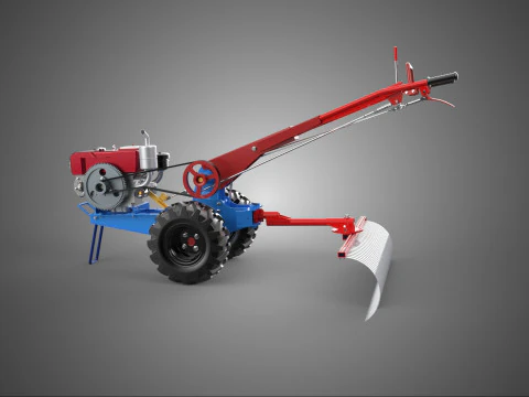 LANDSCAPE RAKE RAKER HARROW LEVELING IMPLEMENT HAND TRACTOR FARM 3D Model