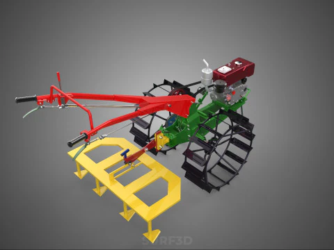 WEEDER SCARIFIER TILLAGE HARROW PLOW WALK BEHIND TRACTOR MACHINE 3D Model