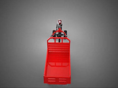 TRACTOR TRAILER CAR RURAL VEHICLE FARMER CARAVAN DRAY HAULING 3D Model