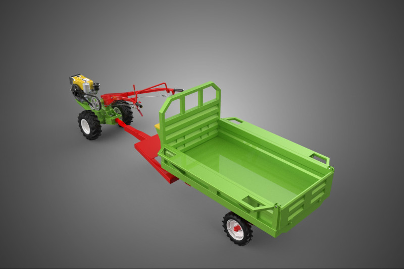 IMPLEMENTAR REBOQUE DE TRANSPORTE FAZENDA VE&Iacute;CULO AGR&Iacute;COLA CARRINHO TRATOR Modelo 3D .c4d .max .obj .3ds .fbx .stl .blend 