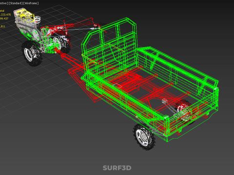 IMPLEMENTAR REBOQUE DE TRANSPORTE FAZENDA VE&Iacute;CULO AGR&Iacute;COLA CARRINHO TRATOR Modelo 3D