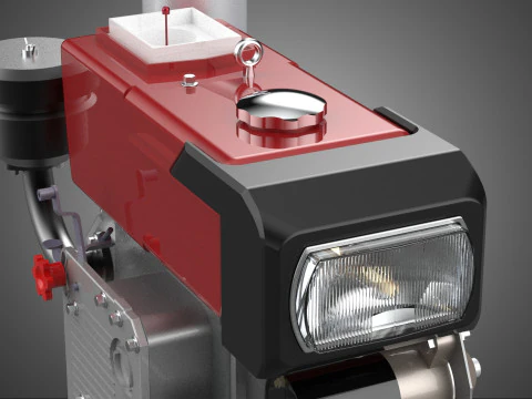 DIESEL ENGINE MACHINE HEADLIGHT HEADLAMP HEAD LAMP LIGHT BEAM 4S 3D Model