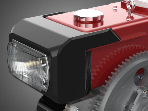 DIESEL ENGINE MACHINE HEADLIGHT HEADLAMP HEAD LAMP LIGHT BEAM 4S 3D Model