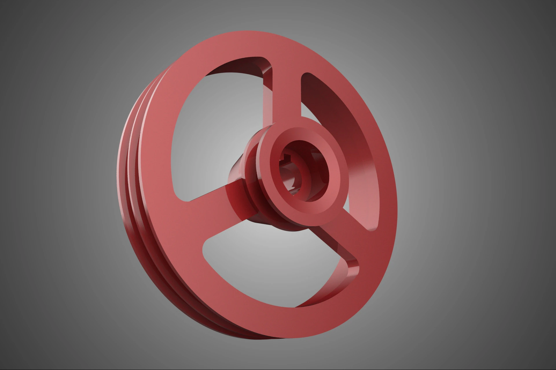 2 STEP STEPPED PULLEY DUAL TWO DOUBLE GROOVE TRACK SHEAVE BELT 3D Model .c4d .max .obj .3ds .fbx .stl .blend 