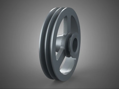 2 STEP STEPPED PULLEY GROOVE SHEAVE V BELT KEY WAY SEAT KEYWAY 3D Model