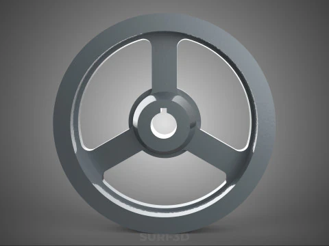 2 STEP STEPPED PULLEY GROOVE SHEAVE V BELT KEY WAY SEAT KEYWAY 3D Model