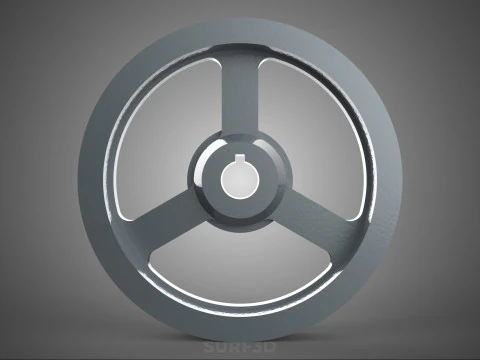 2 STEP STEPPED PULLEY GROOVE SHEAVE V BELT KEY WAY SEAT KEYWAY 3D Model