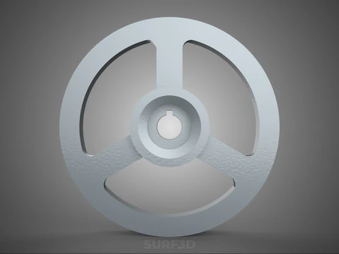 2 STEP STEPPED PULLEY GROOVE SHEAVE V BELT KEY WAY SEAT KEYWAY 3D Model