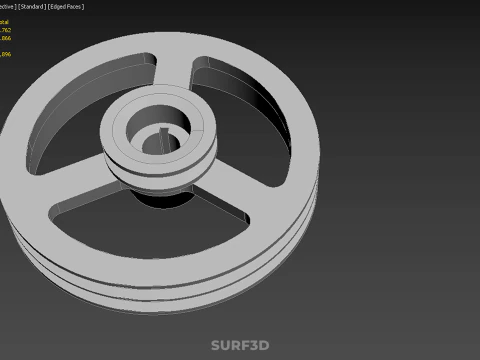 2 STEP STEPPED PULLEY GROOVE SHEAVE V BELT KEY WAY SEAT KEYWAY 3D Model
