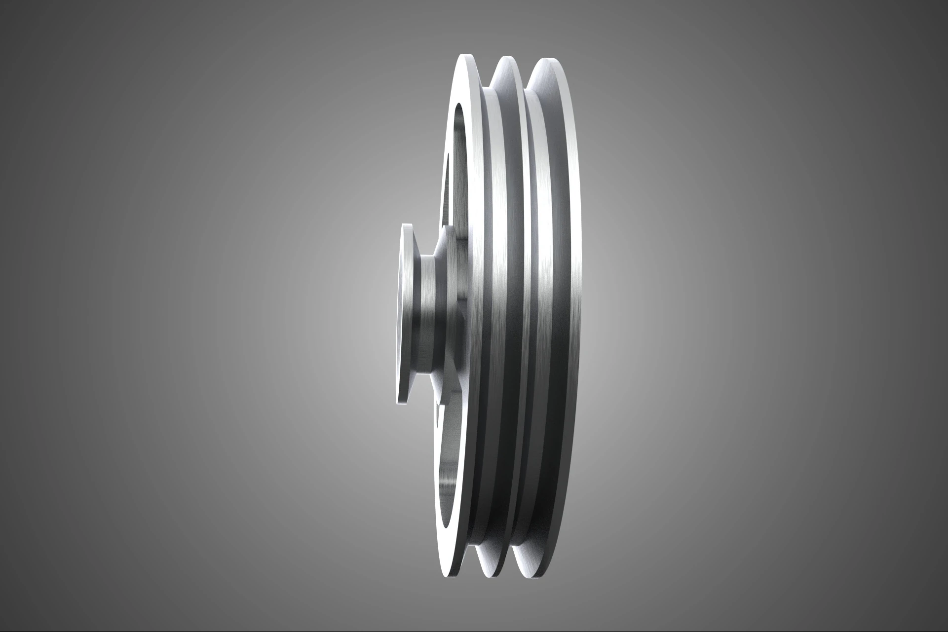 2 STEP STEPPED PULLEY CHANNEL GROOVE SHEAVE V BELT TRACTOR WHEEL 3D Model .c4d .max .obj .3ds .fbx .stl .blend 