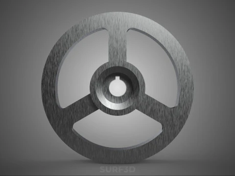 2 STEP STEPPED PULLEY CHANNEL GROOVE SHEAVE V BELT TRACTOR WHEEL 3D Model