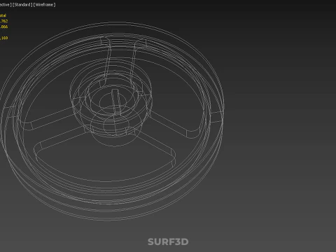 2 STEP STEPPED PULLEY CHANNEL GROOVE SHEAVE V BELT TRACTOR WHEEL 3D Model