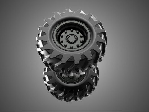 ARMORED PANZER ARMY MILITARY TIRE TYRE WHEEL RUBBER RIM VEHICLE 3D Model