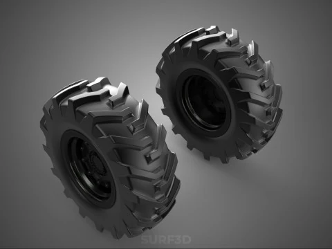 ARMORED PANZER ARMY MILITARY TIRE TYRE WHEEL RUBBER RIM VEHICLE 3D Model