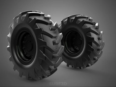 ARMORED PANZER ARMY MILITARY TIRE TYRE WHEEL RUBBER RIM VEHICLE 3D Model