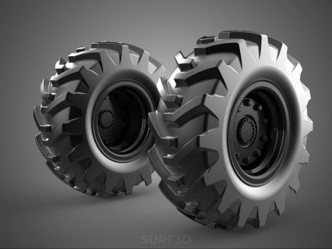 ARMORED PANZER ARMY MILITARY TIRE TYRE WHEEL RUBBER RIM VEHICLE 3D Model