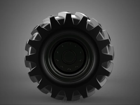 ARMORED PANZER ARMY MILITARY TIRE TYRE WHEEL RUBBER RIM VEHICLE 3D Model