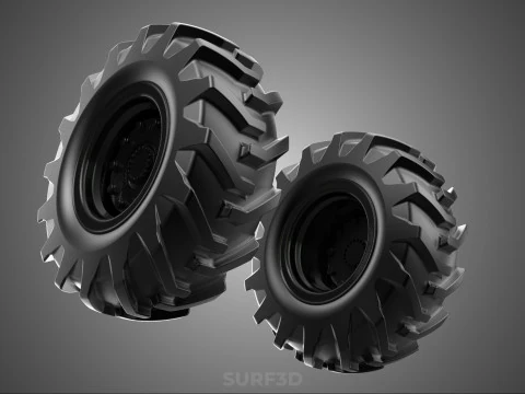 ARMORED PANZER ARMY MILITARY TIRE TYRE WHEEL RUBBER RIM VEHICLE 3D Model