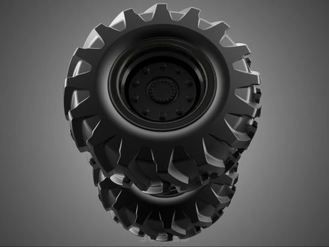 ARMORED PANZER ARMY MILITARY TIRE TYRE WHEEL RUBBER RIM VEHICLE 3D Model
