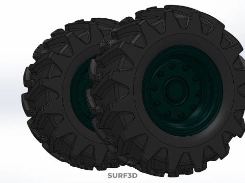 ARMORED PANZER ARMY MILITARY TIRE TYRE WHEEL RUBBER RIM VEHICLE 3D Model