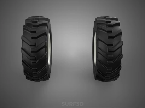 TRACTOR FARM TIRE TREAD TYRE LUG WHEEL RUBBER RIM GRIP OFF ROAD 3D Model