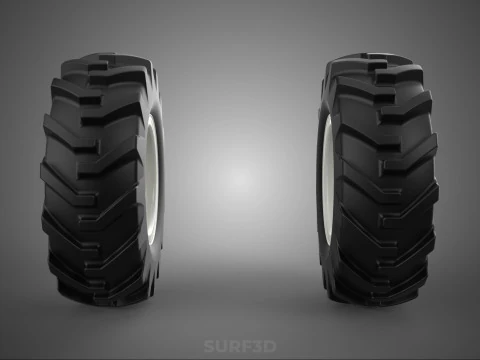 TRACTOR FARM TIRE TREAD TYRE LUG WHEEL RUBBER RIM GRIP OFF ROAD 3D Model