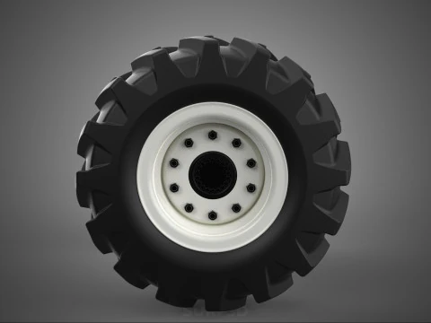 TRACTOR FARM TIRE TREAD TYRE LUG WHEEL RUBBER RIM GRIP OFF ROAD 3D Model