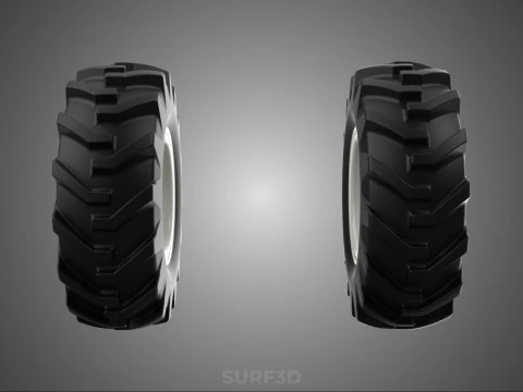 TRACTOR FARM TIRE TREAD TYRE LUG WHEEL RUBBER RIM GRIP OFF ROAD 3D Model