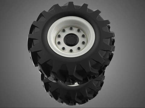TRACTOR FARM TIRE TREAD TYRE LUG WHEEL RUBBER RIM GRIP OFF ROAD 3D Model