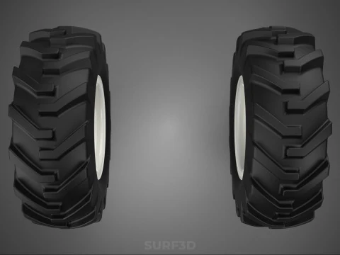 TRACTOR FARM TIRE TREAD TYRE LUG WHEEL RUBBER RIM GRIP OFF ROAD 3D Model