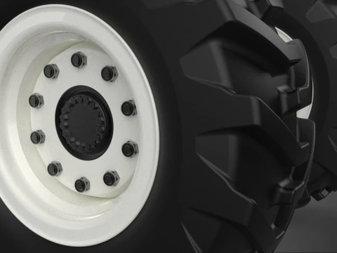 TRACTOR FARM TIRE TREAD TYRE LUG WHEEL RUBBER RIM GRIP OFF ROAD 3D Model