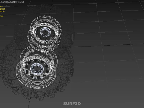 TRACTOR FARM TIRE TREAD TYRE LUG WHEEL RUBBER RIM GRIP OFF ROAD 3D Model