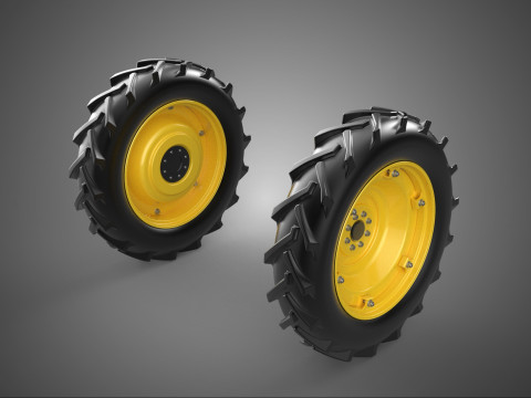 TAPAK BAN TRAKTOR BAN LUG RODA RIM KARET HUB GRIP JALAN DIRT Model 3D