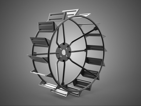 GAIOLA RODA TRATOR METAL PNEU ARO LUG PADDY RICE FIELD FARM Modelo 3D