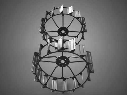 KAFES TEKERLEKLİ TRAKT&Ouml;R METAL LASTİK LASTİK JANT LUG &Ccedil;ELTİK TARLA &Ccedil;İFTLİĞİ 3D Model