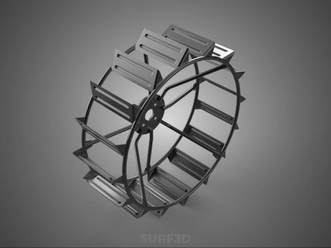 KAFES TEKERLEKLİ TRAKT&Ouml;R METAL LASTİK LASTİK JANT LUG &Ccedil;ELTİK TARLA &Ccedil;İFTLİĞİ 3D Model