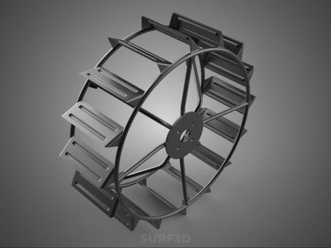 KAFES TEKERLEKLİ TRAKT&Ouml;R METAL LASTİK LASTİK JANT LUG &Ccedil;ELTİK TARLA &Ccedil;İFTLİĞİ 3D Model