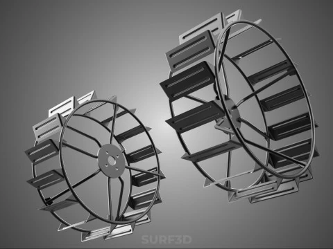 KAFES TEKERLEKLİ TRAKT&Ouml;R METAL LASTİK LASTİK JANT LUG &Ccedil;ELTİK TARLA &Ccedil;İFTLİĞİ 3D Model