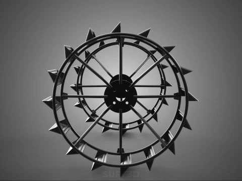 KAFES TEKERLEKLİ TRAKT&Ouml;R METAL LASTİK LASTİK JANT LUG &Ccedil;ELTİK TARLA &Ccedil;İFTLİĞİ 3D Model