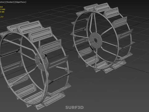 KAFES TEKERLEKLİ TRAKT&Ouml;R METAL LASTİK LASTİK JANT LUG &Ccedil;ELTİK TARLA &Ccedil;İFTLİĞİ 3D Model